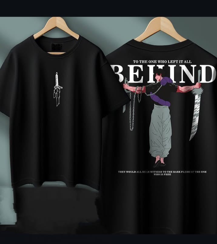 Special Anime Edition “BEHIND” Black T-Shirt